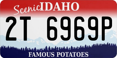 ID license plate 2T6969P