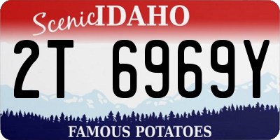 ID license plate 2T6969Y