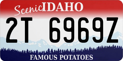 ID license plate 2T6969Z