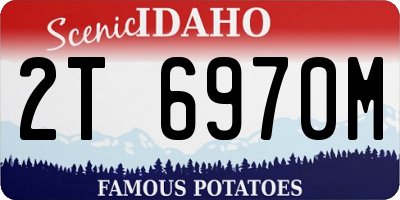 ID license plate 2T6970M