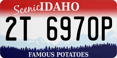 ID license plate 2T6970P