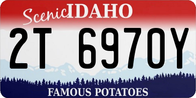 ID license plate 2T6970Y