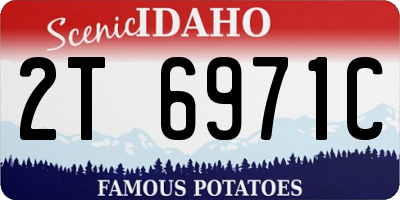 ID license plate 2T6971C