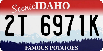 ID license plate 2T6971K