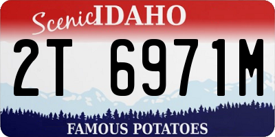 ID license plate 2T6971M