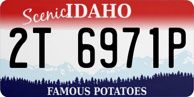 ID license plate 2T6971P