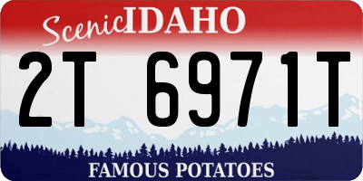 ID license plate 2T6971T