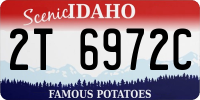 ID license plate 2T6972C