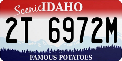 ID license plate 2T6972M