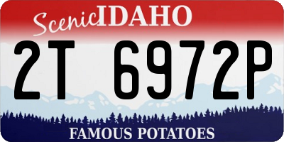 ID license plate 2T6972P