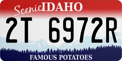 ID license plate 2T6972R