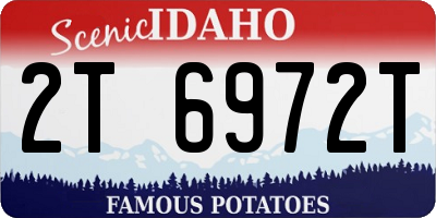 ID license plate 2T6972T