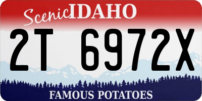 ID license plate 2T6972X