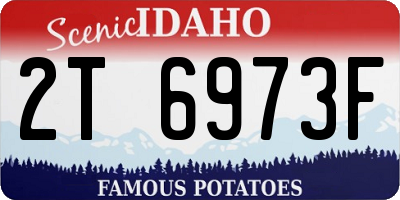 ID license plate 2T6973F