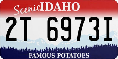 ID license plate 2T6973I