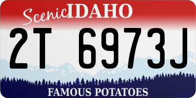 ID license plate 2T6973J