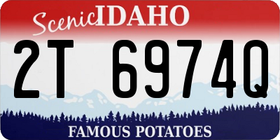 ID license plate 2T6974Q