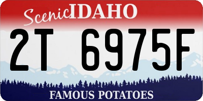 ID license plate 2T6975F