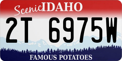 ID license plate 2T6975W