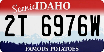 ID license plate 2T6976W