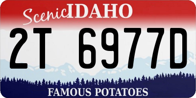ID license plate 2T6977D