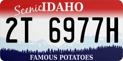 ID license plate 2T6977H