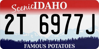 ID license plate 2T6977J