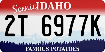 ID license plate 2T6977K