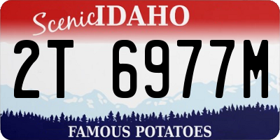 ID license plate 2T6977M
