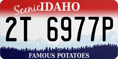ID license plate 2T6977P