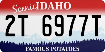ID license plate 2T6977T