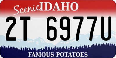 ID license plate 2T6977U