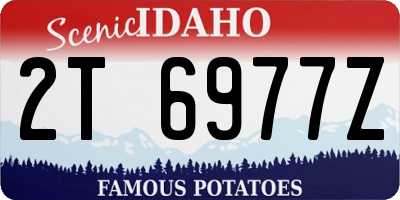 ID license plate 2T6977Z