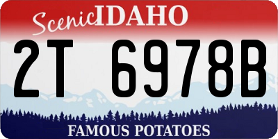 ID license plate 2T6978B