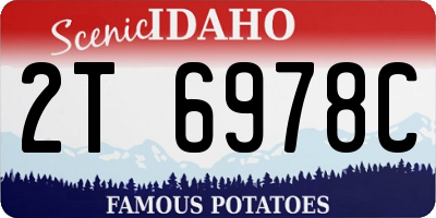 ID license plate 2T6978C