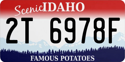 ID license plate 2T6978F