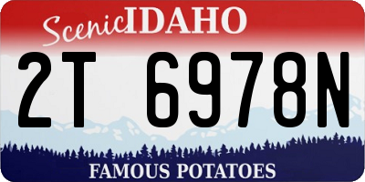 ID license plate 2T6978N