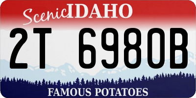 ID license plate 2T6980B