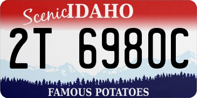 ID license plate 2T6980C