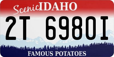 ID license plate 2T6980I