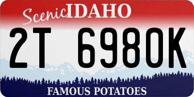 ID license plate 2T6980K