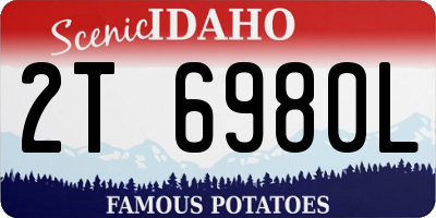 ID license plate 2T6980L