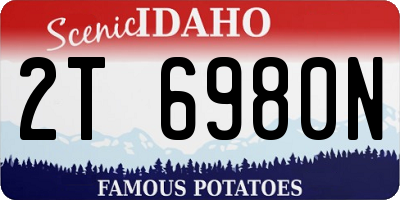 ID license plate 2T6980N