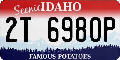 ID license plate 2T6980P