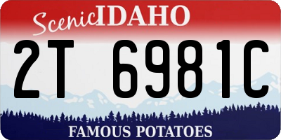ID license plate 2T6981C