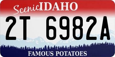 ID license plate 2T6982A