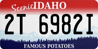 ID license plate 2T6982I