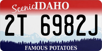 ID license plate 2T6982J