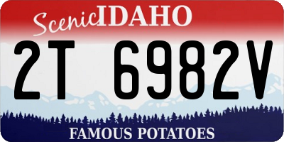 ID license plate 2T6982V