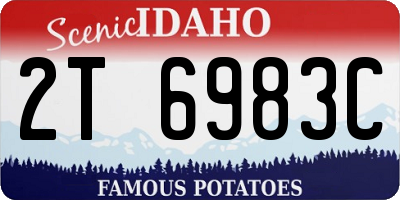 ID license plate 2T6983C